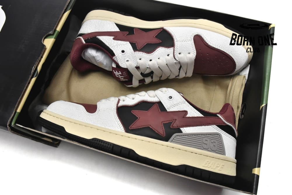 A Bathing Ape Bape Sk8 Sta Low Red Grey