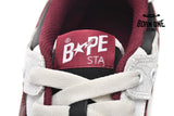 A Bathing Ape Bape Sk8 Sta Low Red Grey