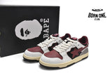 A Bathing Ape Bape Sk8 Sta Low Red Grey