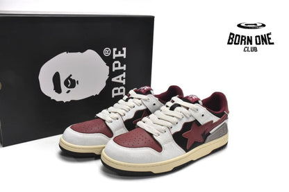 A Bathing Ape Bape Sk8 Sta Low Red Grey