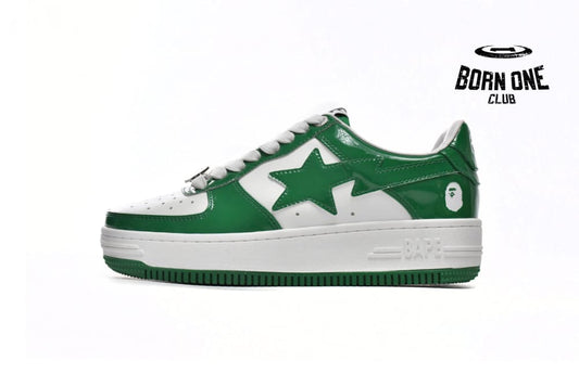 A Bathing Ape Bape Sk8 Sta Low White Green 1G70-109-0015
