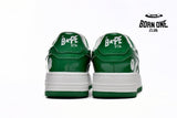 A Bathing Ape Bape Sk8 Sta Low White Green 1G70-109-0015