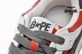 A Bathing Ape Bape Sk8 Sta Low White Red 1G70-109-0020