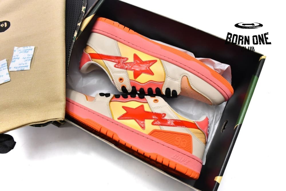 A Bathing Ape Bape Sk8 Sta Orange 1I30-191-003