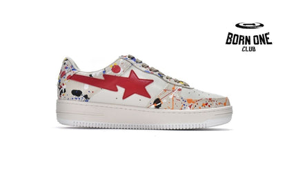 A Bathing Ape Bape SK8 Sta Paint Beige