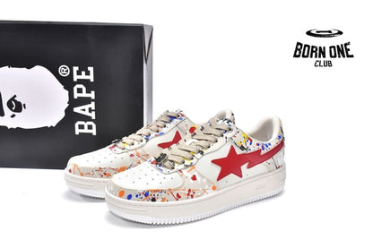 A Bathing Ape Bape SK8 Sta Paint Beige