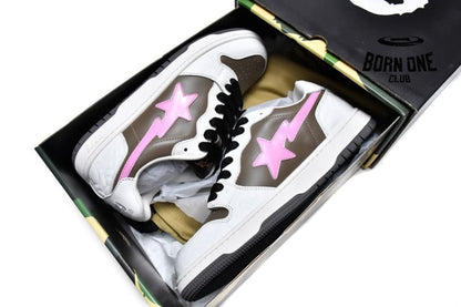 A Bathing Ape Bape SK8 Sta White Brown