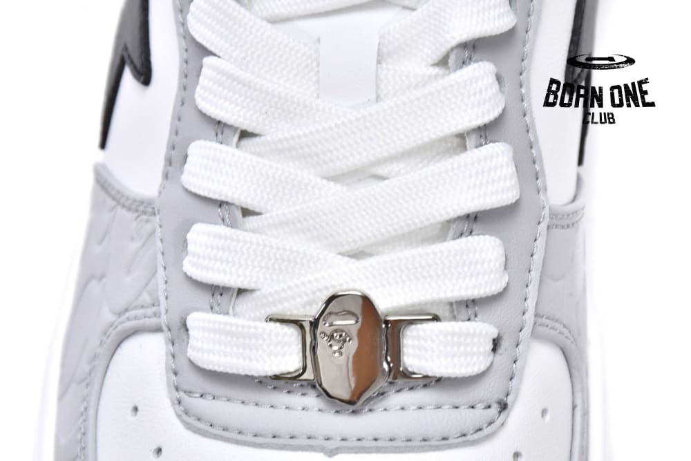 A Bathing Ape Bape SK8 Sta White Grey Black