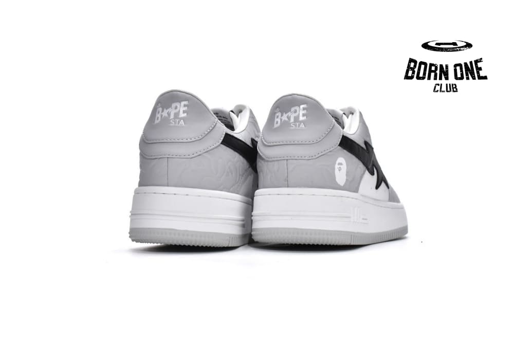 A Bathing Ape Bape SK8 Sta White Grey Black
