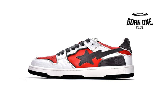 A Bathing Ape Bape SK8 Sta White Red