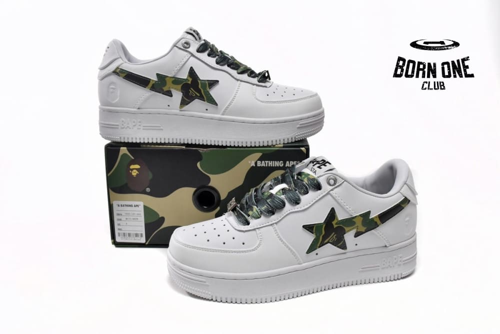 A Bathing Ape Bape Sta Low ABC Camo White Green (2022) 1I70191005-GRN