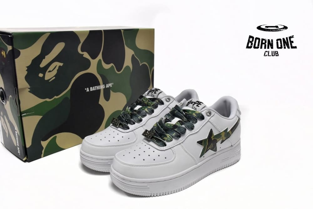 A Bathing Ape Bape Sta Low ABC Camo White Green (2022) 1I70191005-GRN
