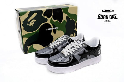 A Bathing Ape Bape Sta Low Black Grey 1F80191003