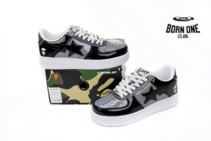 A Bathing Ape Bape Sta Low Black Grey 1F80191003