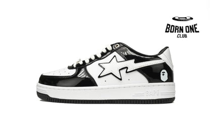 A Bathing Ape Bape Sta Low Black White 1H70-191-001