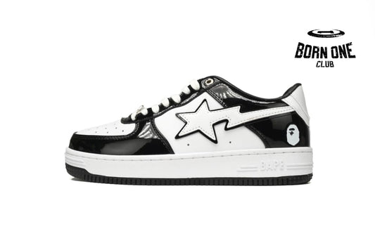 A Bathing Ape Bape Sta Low Black White 1H70-191-001