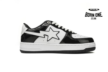 A Bathing Ape Bape Sta Low Black White 1H70-191-001
