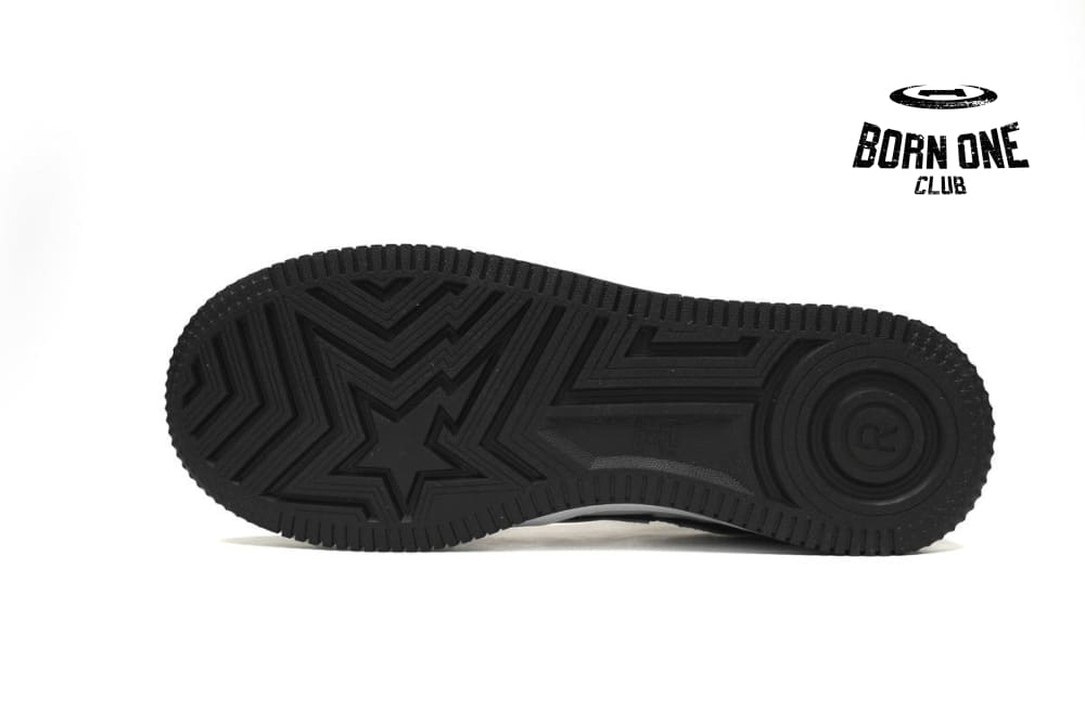 A Bathing Ape Bape Sta Low Black White 1H70-191-001