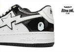 A Bathing Ape Bape Sta Low Black White 1H70-191-001