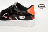 A Bathing Ape Bape Sta Low Mad Shark Black Orange 1H30191005-BLK