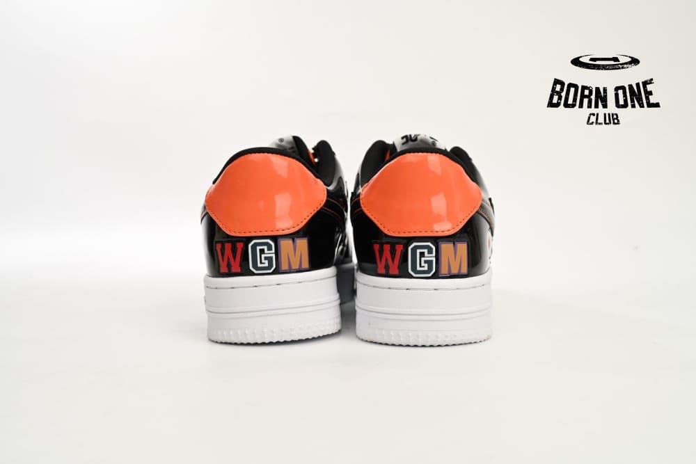 A Bathing Ape Bape Sta Low Mad Shark Black Orange 1H30191005-BLK