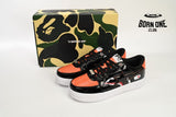 A Bathing Ape Bape Sta Low Mad Shark Black Orange 1H30191005-BLK