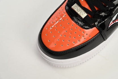 A Bathing Ape Bape Sta Low Mad Shark Black Orange 1H30191005-BLK