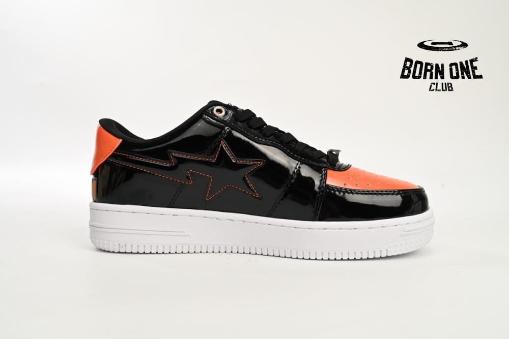 A Bathing Ape Bape Sta Low Mad Shark Black Orange 1H30191005-BLK