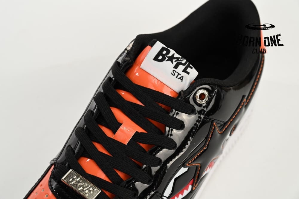 A Bathing Ape Bape Sta Low Mad Shark Black Orange 1H30191005-BLK