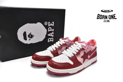 A Bathing Ape Bape Sta Low Mountain White Red