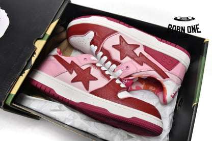 A Bathing Ape Bape Sta Low Mountain White Red