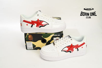 A Bathing Ape Bape Sta Low Shark White 1H30-191-012-WHT