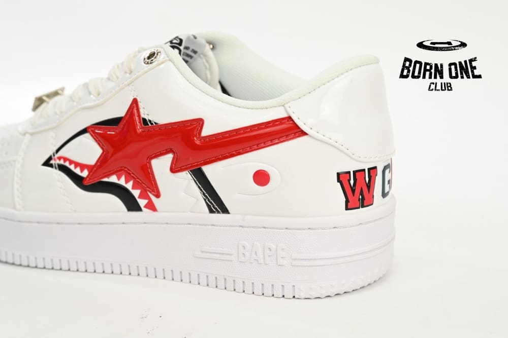 A Bathing Ape Bape Sta Low Shark White 1H30-191-012-WHT