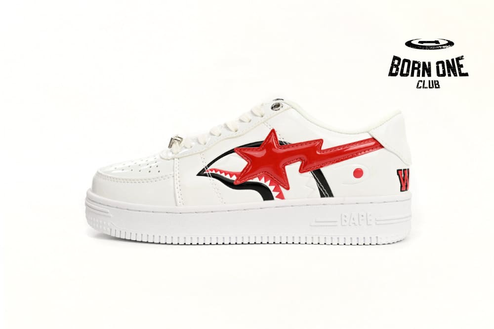 A Bathing Ape Bape Sta Low Shark White 1H30-191-012-WHT