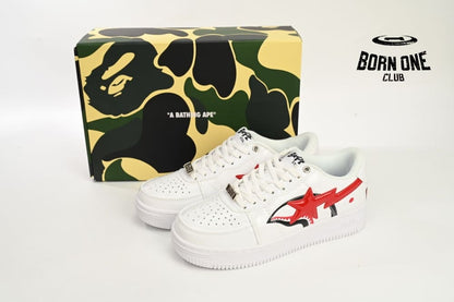 A Bathing Ape Bape Sta Low Shark White 1H30-191-012-WHT