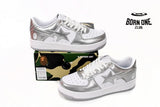 A Bathing Ape Bape Sta Low Silver White 1H73191921
