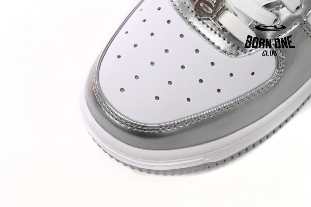 A Bathing Ape Bape Sta Low Silver White 1H73191921