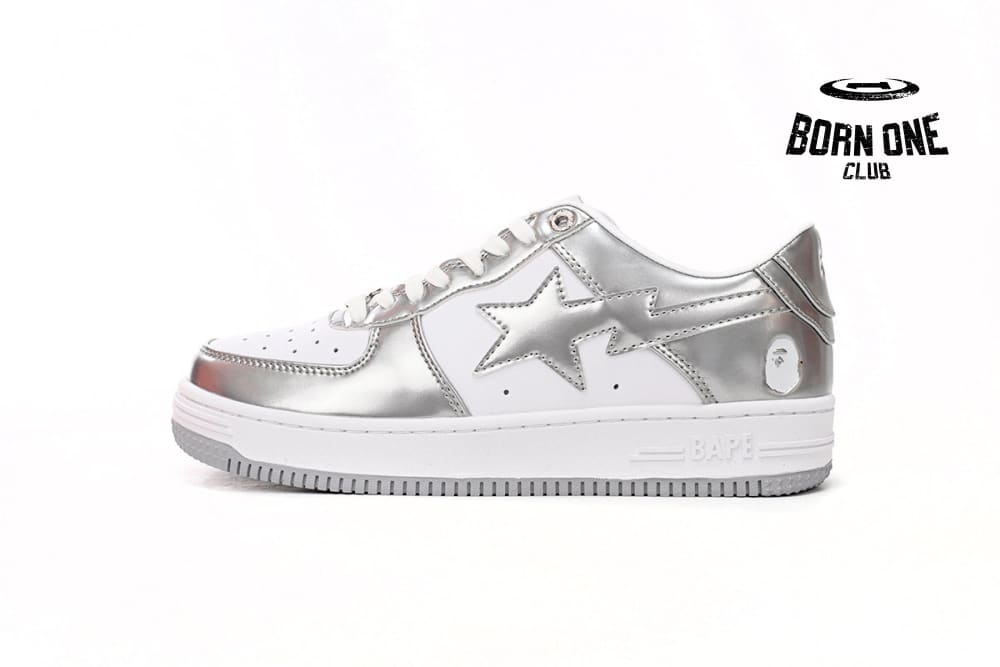 A Bathing Ape Bape Sta Low Silver White 1H73191921