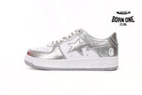 A Bathing Ape Bape Sta Low Silver White 1H73191921