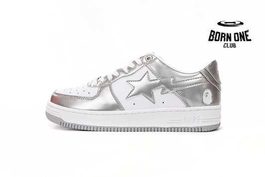 A Bathing Ape Bape Sta Low Silver White 1H73191921