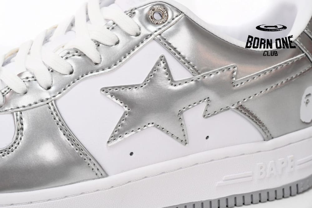 A Bathing Ape Bape Sta Low Silver White 1H73191921