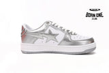 A Bathing Ape Bape Sta Low Silver White 1H73191921