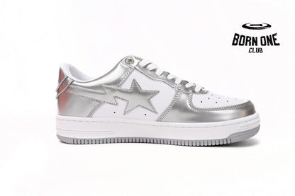 A Bathing Ape Bape Sta Low Silver White 1H73191921