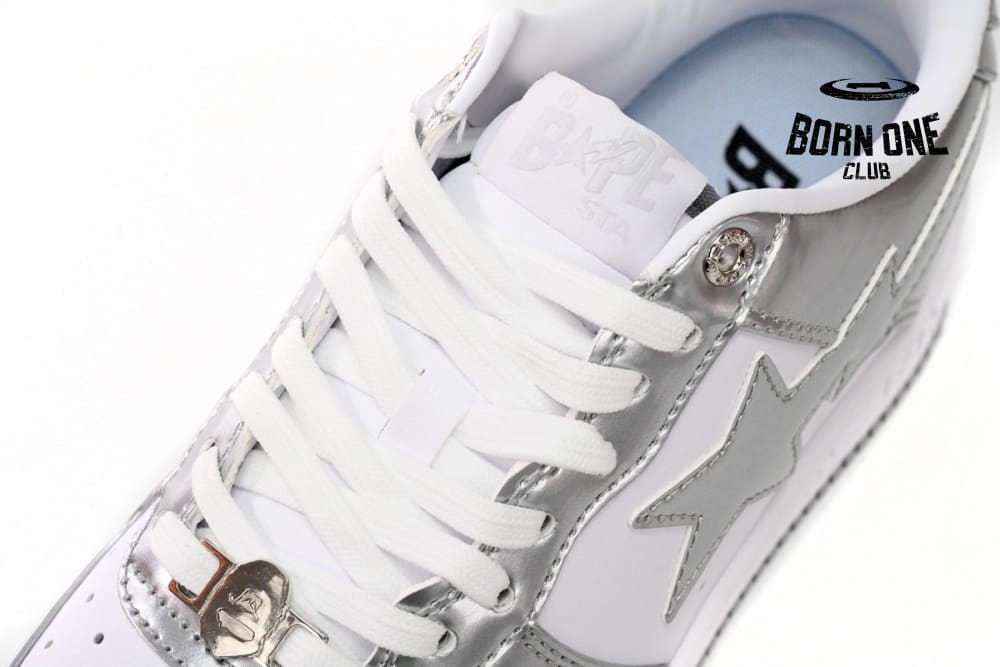 A Bathing Ape Bape Sta Low Silver White 1H73191921