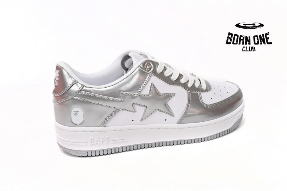 A Bathing Ape Bape Sta Low Silver White 1H73191921