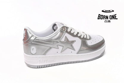 A Bathing Ape Bape Sta Low Silver White 1H73191921
