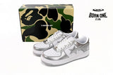 A Bathing Ape Bape Sta Low Silver White 1H73191921