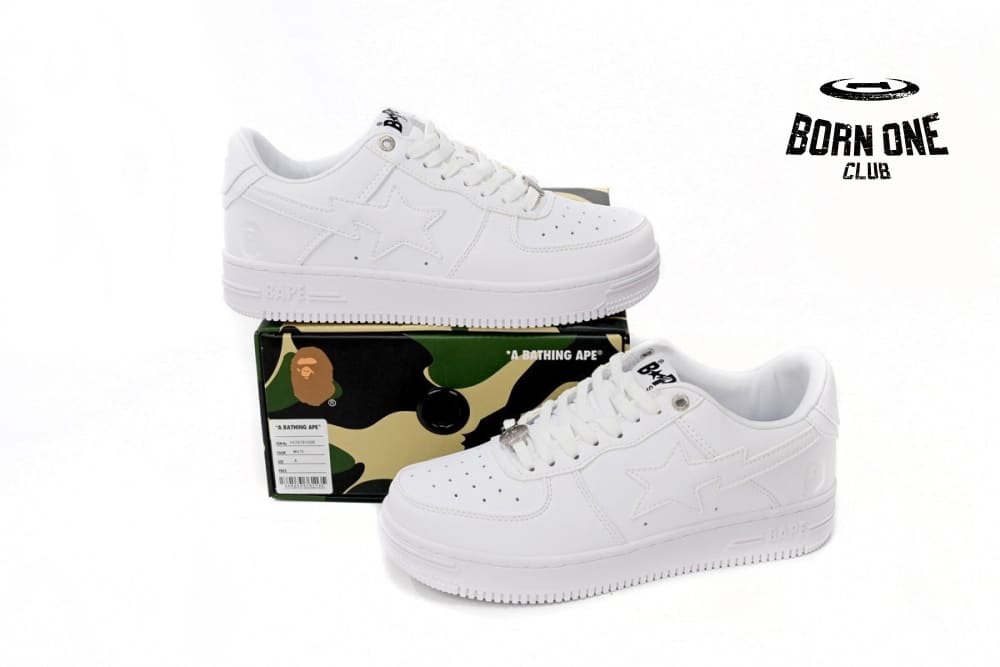 A Bathing Ape Bape Sta Low White 1H70-191-006