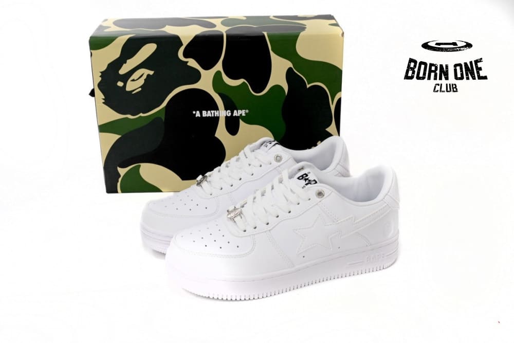A Bathing Ape Bape Sta Low White 1H70-191-006