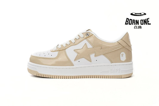 A Bathing Ape Bape Sta Low White Brown Mirror Surface 1170191022